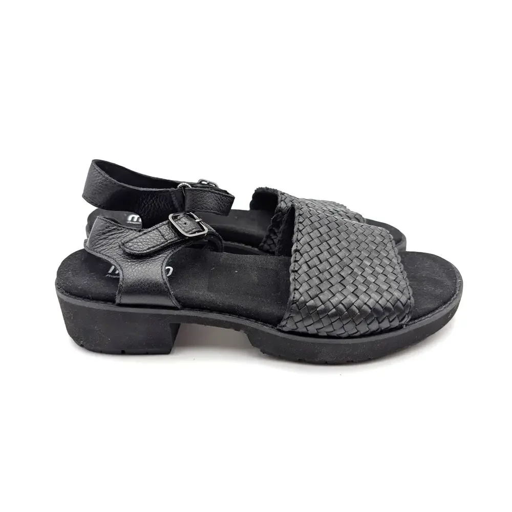 Munro Conner Ankle Strap Platform Sandals Women's Black Size US9.5M EU40